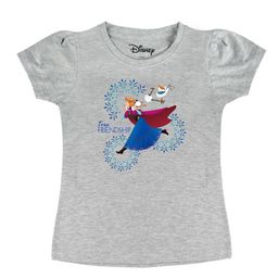Disney by Wear Your Mind Girls Grey Printed Puff Sleeves Pure Cotton T-shirt-picture-3