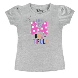 Disney by Wear Your Mind Girls Grey Printed T-shirt-picture-41