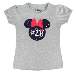 Disney by Wear Your Mind Girls Grey Typography T-shirt-picture-34