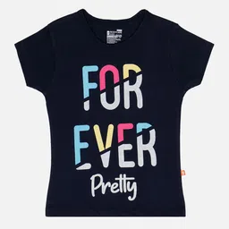 Bodycare Girls Typography Printed Cotton T-shirt image 1