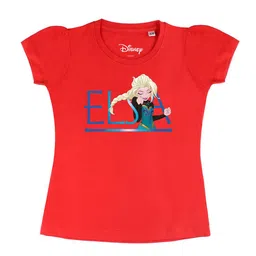 Disney by Wear Your Mind Girls Red Printed T-shirt-picture-35