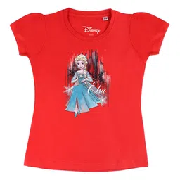 Disney by Wear Your Mind Girls Red Printed T-shirt-picture-17