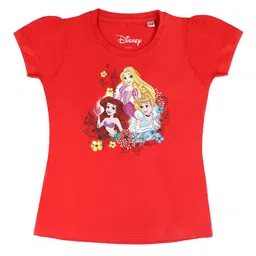 Disney by Wear Your Mind Girls Red Printed T-shirt-picture-25