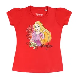 Disney by Wear Your Mind Girls Red Printed V-Neck T-shirt-picture-13