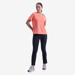 Women Gym Sports T-Shirt - Coral-image-41