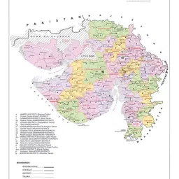British Terminal White & Pink Gujarat Map Wall Sticker-image-11