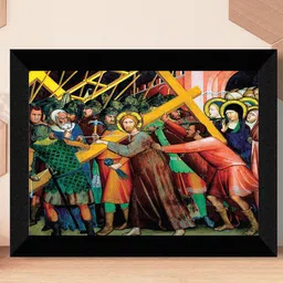 SAF Yellow & Green Lord Traditional Painting Framed UV Coating Wall Art-picture-34