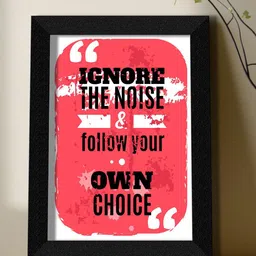 SAF White & Pink Motivational Quotes Painted UV Coating Wall Art-picture-14