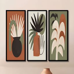 WENS Black & Brown 3 Pieces Other Painting Wall Art-picture-7