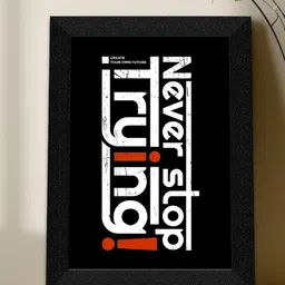 SAF Black & White Motivational Quotes Painting Framed Wall Art-picture-37