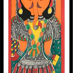 ARTDARSHAN Green & Orange Ganesha Rectangular Paintings Wall Art-image-6