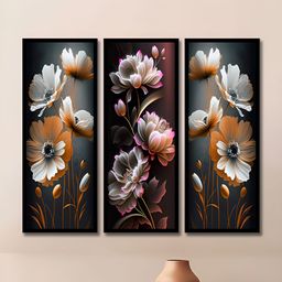 WENS Black & Pink 3 Pieces Other Painting Wall Art-picture-5