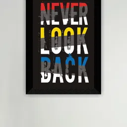 SAF Black Printed Motivational Quotes Wall Art-image-0