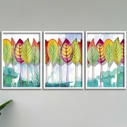 SAF White & Pink 3 Pieces Modern Art Painting Wall Arts-picture-30