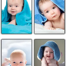 PnF White & Blue Paper Baby Photographs Wall Art-picture-28