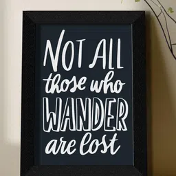 SAF Black & White Motivational Quotes Painting Framed Wall Art-image-50