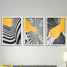 SAF Black & White 3 Pieces Painting Wall Arts-picture-36