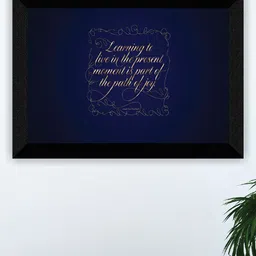 SAF Black & Blue Motivational Printed UV Coating Wall Art-image-46