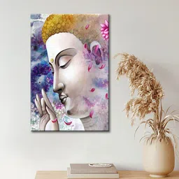 999Store Brown Lord Buddha Face Painting Wall Art-picture-23