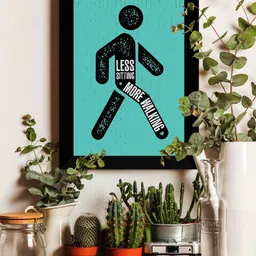 SAF Blue & Black Motivational Quotes Painting Wall Art-picture-10