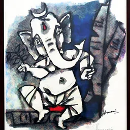 Adventures India White & Blue Canvas Wall Painting-image-11