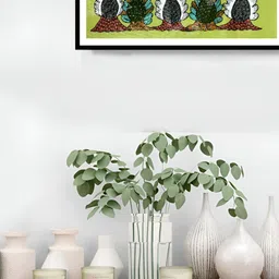 ARTDARSHAN Green & Brown Rectangular Paintings Wall Art-picture-36