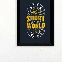 SAF Yellow & Black Framed Motivational Wall Painting-image-15