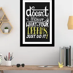 WENS Black & White Inspirational Quotes Printed Wall Art With Frame-picture-11