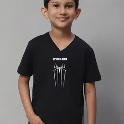 Friskers Boys Graphic Printed V-Neck Cotton Slim Fit T-shirt-picture-31