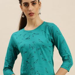 Kryptic Women Printed Slim Fit Cotton T-shirt-picture-23