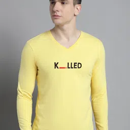 FBAR Typography Printed Cotton Slim Fit T-shirt image 1