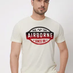 Mufti Slim Fit Typography Printed Cotton Casual T-shirt-picture-48