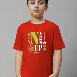 Friskers Boys Typography Printed Slim Fit Cotton T-shirt-picture-40