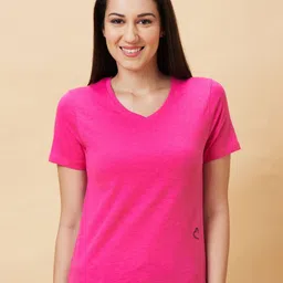 Being Human Women Applique Slim Fit T-shirt-image-48