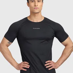 FUAARK Men Dry Fit Solid Round Neck Polyester Slim Fit Tshirt-picture-16
