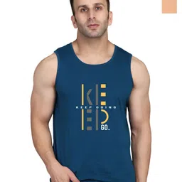 SLOWLORIS Men Typography 2 Printed Pockets Slim Fit T-shirt image 1