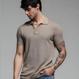 Jack & Jones Men Polo Collar Pockets Slim Fit T-shirt image 1