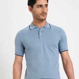 Peregrine by Pantaloons Men Polo Collar Pockets Slim Fit T-shirt-picture-55