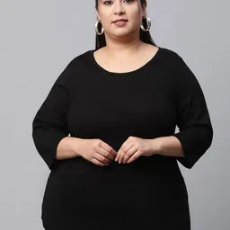 UnaOne Women Plus Size Slim Fit Cotton T-shirt-picture-44