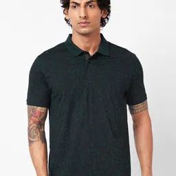SPYKAR Geometric Printed Polo Collar Slim Fit T-shirt-picture-26