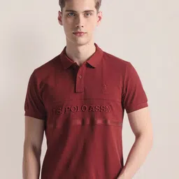U.S. Polo Assn. Typography Embroidered Polo Collar Slim Fit T-shirt-picture-15