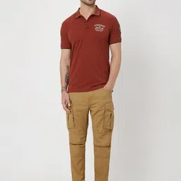 Mufti Embroidered Detail Polo Collar Slim Fit T-shirt-picture-46