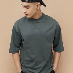 Kappa Men Solid Round Neck Cotton Relaxed Fit T-shirt-picture-36