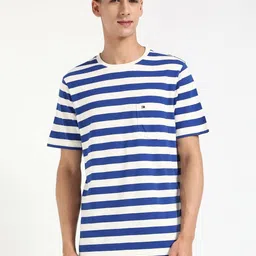 Tommy Hilfiger Men Striped Round Neck Cotton T-shirt-picture-46