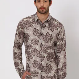 Mufti Slim Fit Floral Printed Casual Shirt-image-99