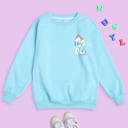 NUSYL Kids Typography Printed Oversized Fleece Pullover-picture-48