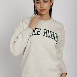 Rute Typography Printed Cotton Pullover Sweatshirt image 1