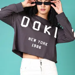 V-Mart Women Cotton Typography Printed Sweatshirt-image-88