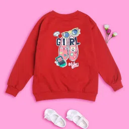 NUSYL Girls Graphic Printed Oversized Sweatshirts-picture-34