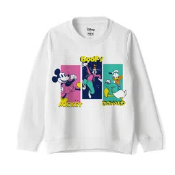 Wear Your Mind Boys Mickey Mouse Printed Round Neck Cotton Sweatshirt-picture-36